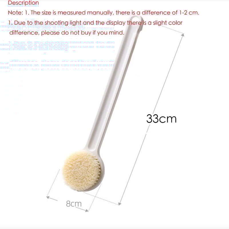 Soft Hair Bath Brush Back Rubbing, Japanese Bath Brush Long Handle, Body Scrubbing Gods Rub