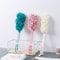 Soft Cleaner Skin Scrub Back Brush, Long Handle Shower Mesh Bath, Bubble Ball Loofah Body Exfoliating Brush for Bathroom