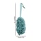 Soft Cleaner Skin Scrub Back Brush, Long Handle Shower Mesh Bath, Bubble Ball Loofah Body Exfoliating Brush for Bathroom