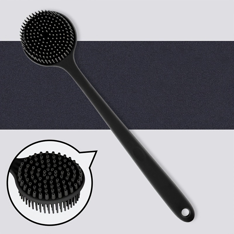 Exfoliating Body Brush for Shower, Long Handle Back Scrubber Brush, Soft Skin Massager for Men and Women