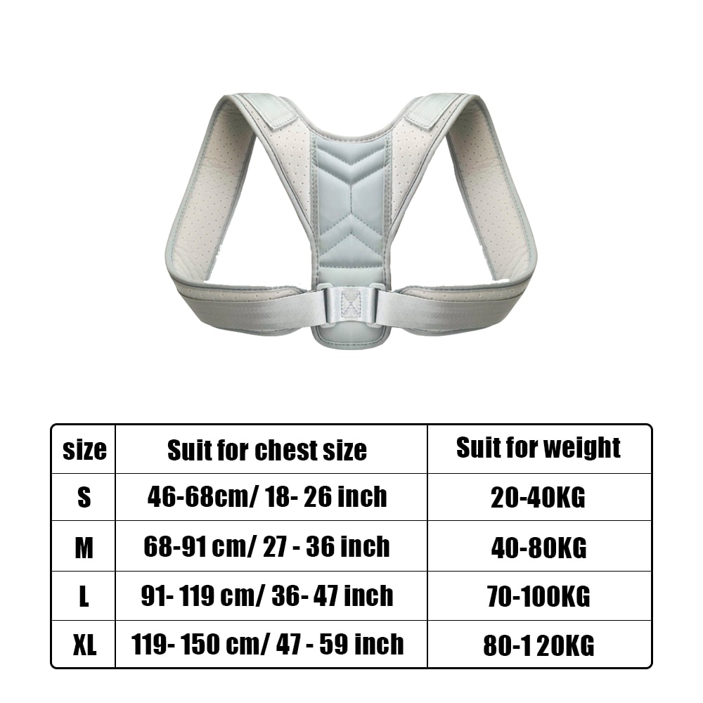Adjustable Neck Brace Training Equipment Back Posture Corrector Shoulder Support Belt For Home Offi 5