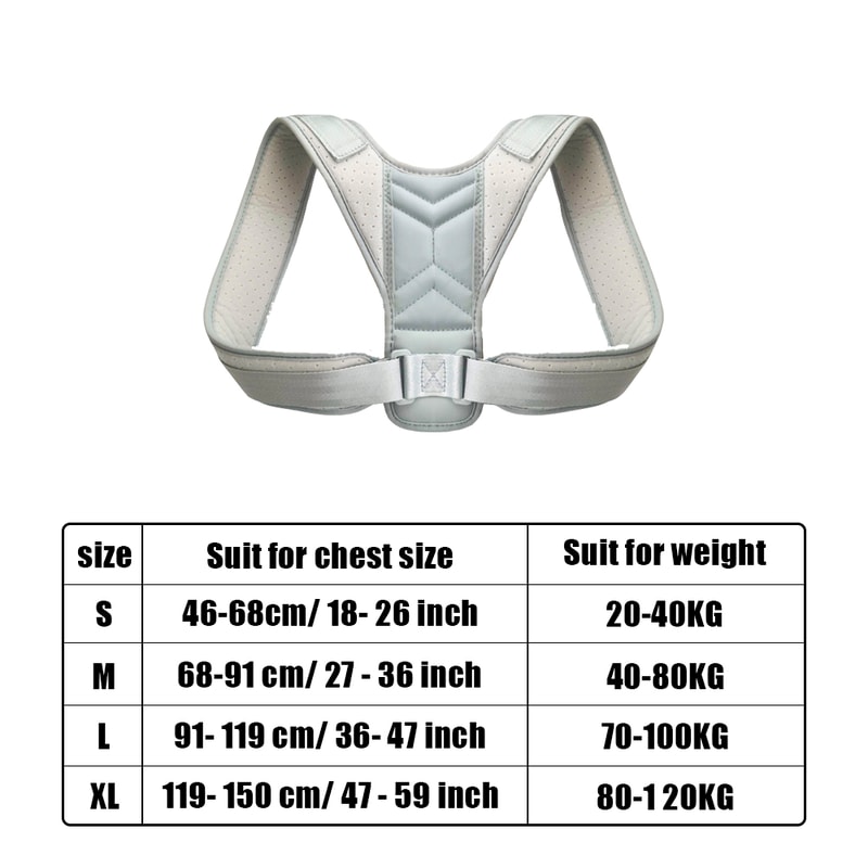 Adjustable Neck Brace Training Equipment Back Posture Corrector Shoulder Support Belt For Home Offi 5