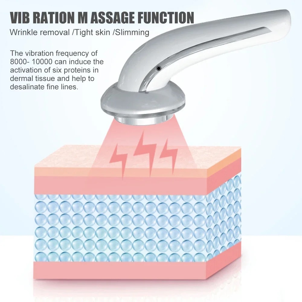 Ultrasound Body Massager Face Lifting Machine, EMS Ultrasound Cavitation Galvanic, Infrared Therapy Facial