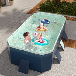 outdoor foldable swimming pool, foldable pool, folding oversize bath pool inflation at home