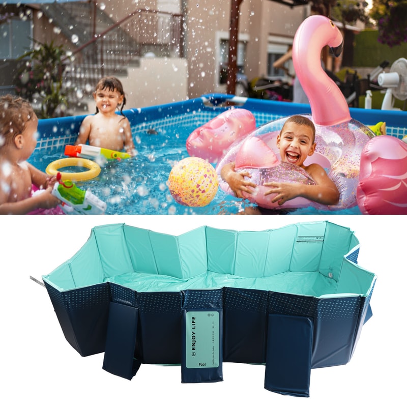 Outdoor Foldable Swimming Pool, Foldable Pool, Folding Oversize Bath Pool Inflation at Home