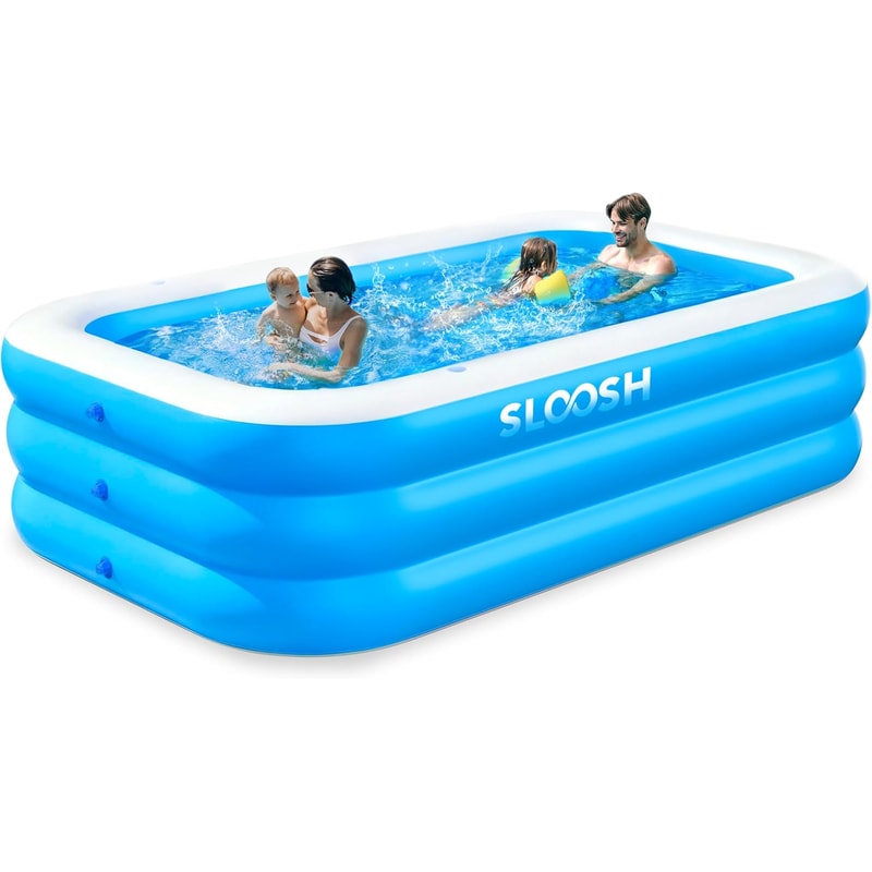Summer Family Pool For Summer FullSized Inflatable Swimming Pool Backyard Garden Lawn Enjoyment 0