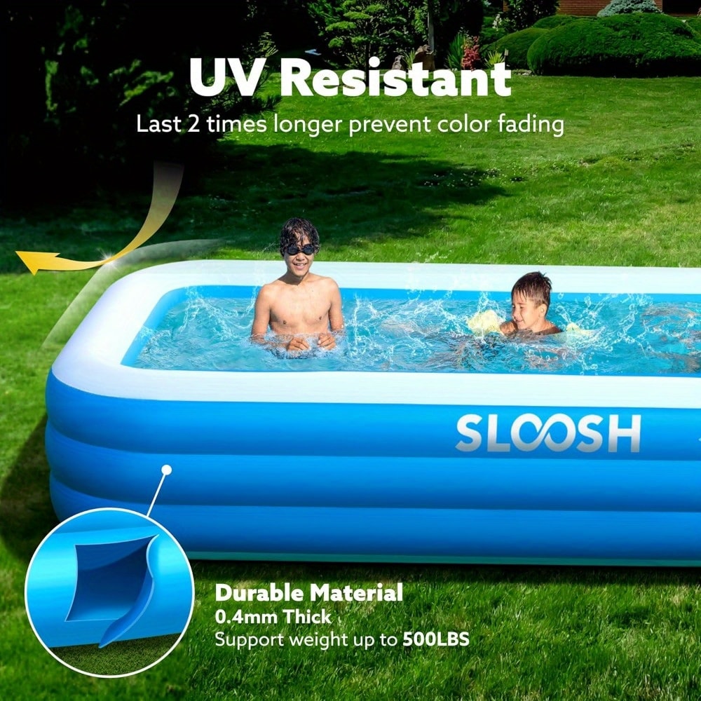 Summer Family Pool For Summer FullSized Inflatable Swimming Pool Backyard Garden Lawn Enjoyment 1