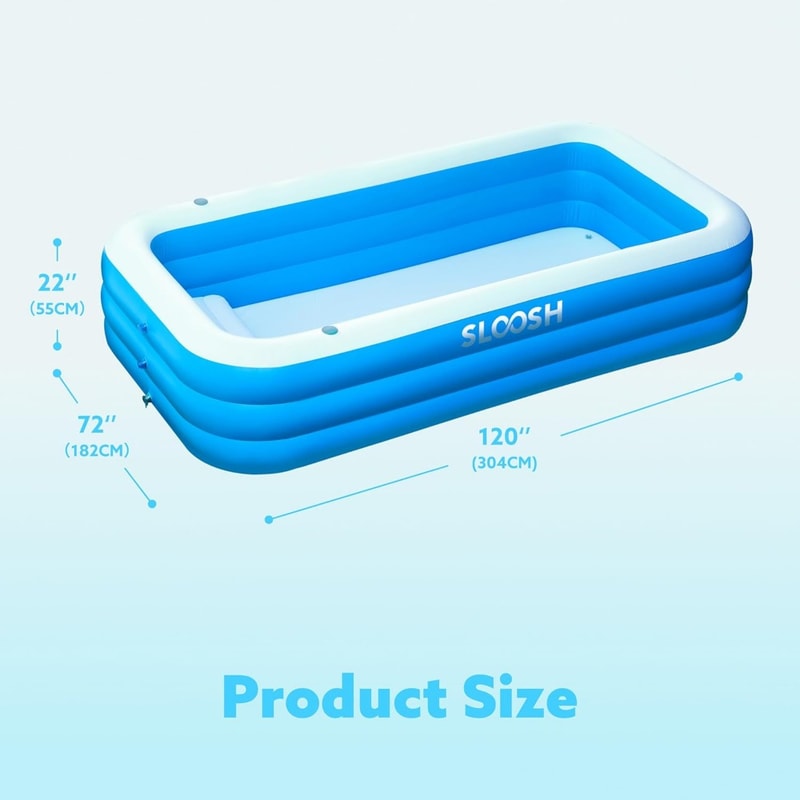 Summer Family Pool For Summer FullSized Inflatable Swimming Pool Backyard Garden Lawn Enjoyment 5