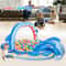 Easy Setup Inflatable Dinosaur Pool With Slide Sprinkler For Backyard Fun 3