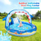 Easy Setup Inflatable Dinosaur Pool With Slide Sprinkler For Backyard Fun 0