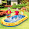 PVC Outdoor Bath Lawn Sprinkler Inflatable Swimming Pool Dinosaur Shaped Childrens Water Play Mat F 2