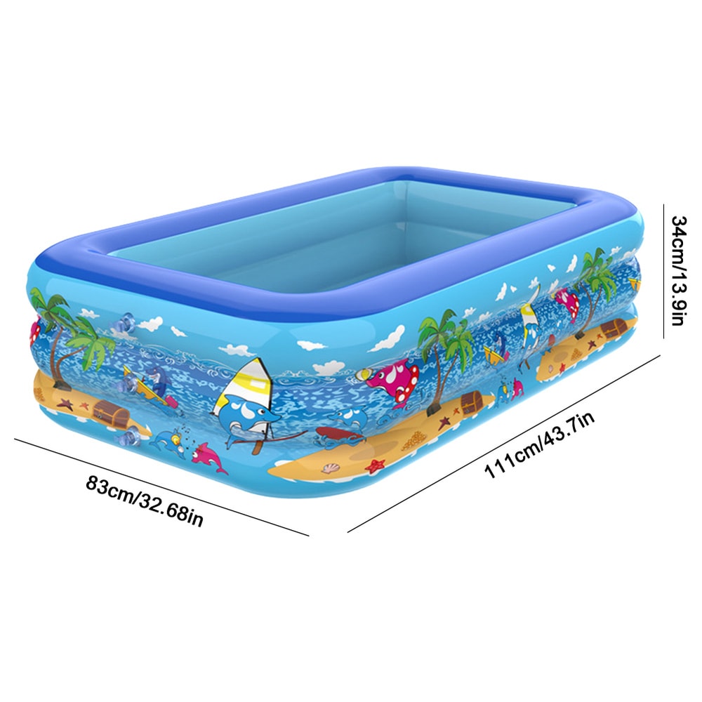 Rectangle Framed Children Swimming Pool Inflatable Swimming Pool Large Family Pools Summer Outdoor 4