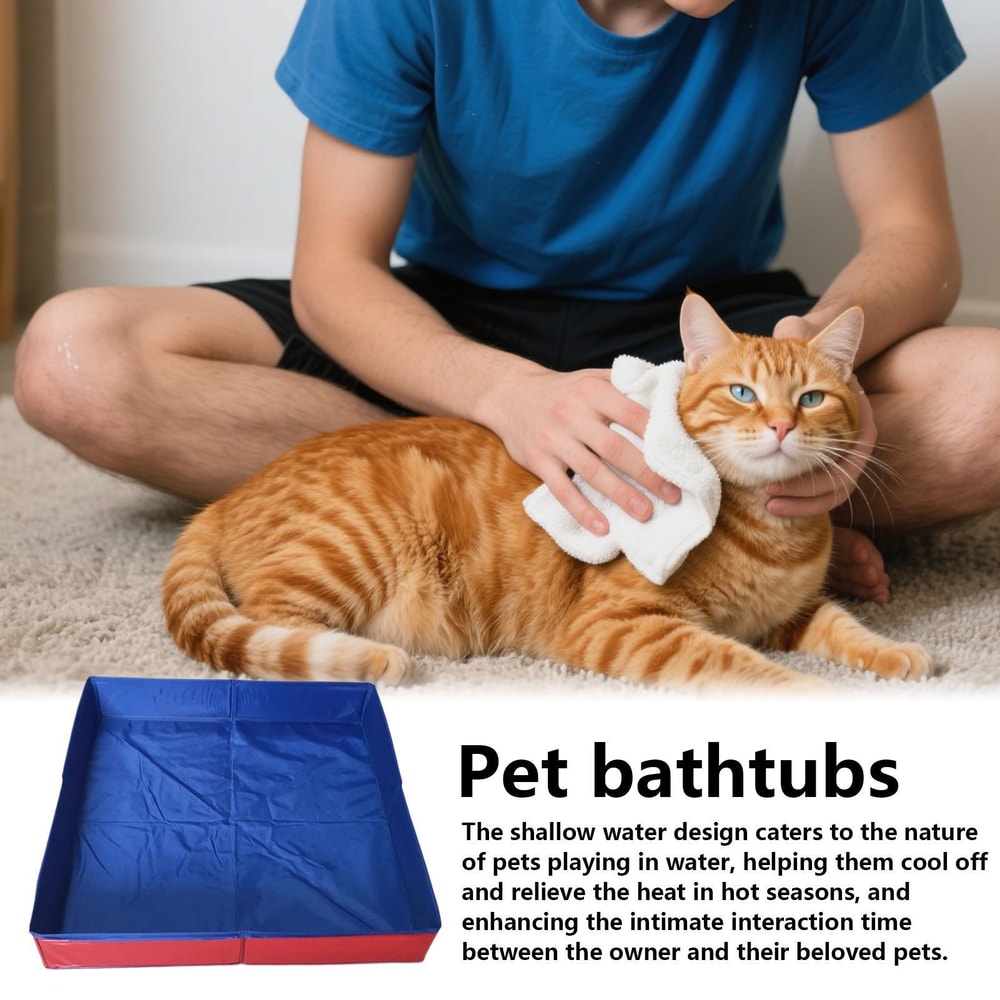 Pet Puppy Bathing Tub For Puppy Cats Dog Kiddie Pool PVC Folding Swimming Pool NonInflatable Save S 2