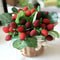 Christmas Berry Potted Plants 9 Heads Artificial Strawberry Fruit For Home Garden Wedding 0