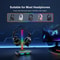 RGB Gaming Headphones Stand Holder, Wireless Charger Base, Non-Slip Rubber Desk Organizer