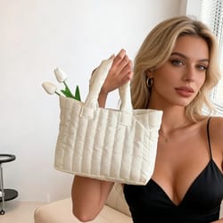 casual fashion women's tote bag, elegant handbag, large capacity with non-slip base