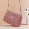 Fashionable Leather Crossbody Bag Zipper Shoulder Bag For Women Large Capacity Embroidery Handbag 1
