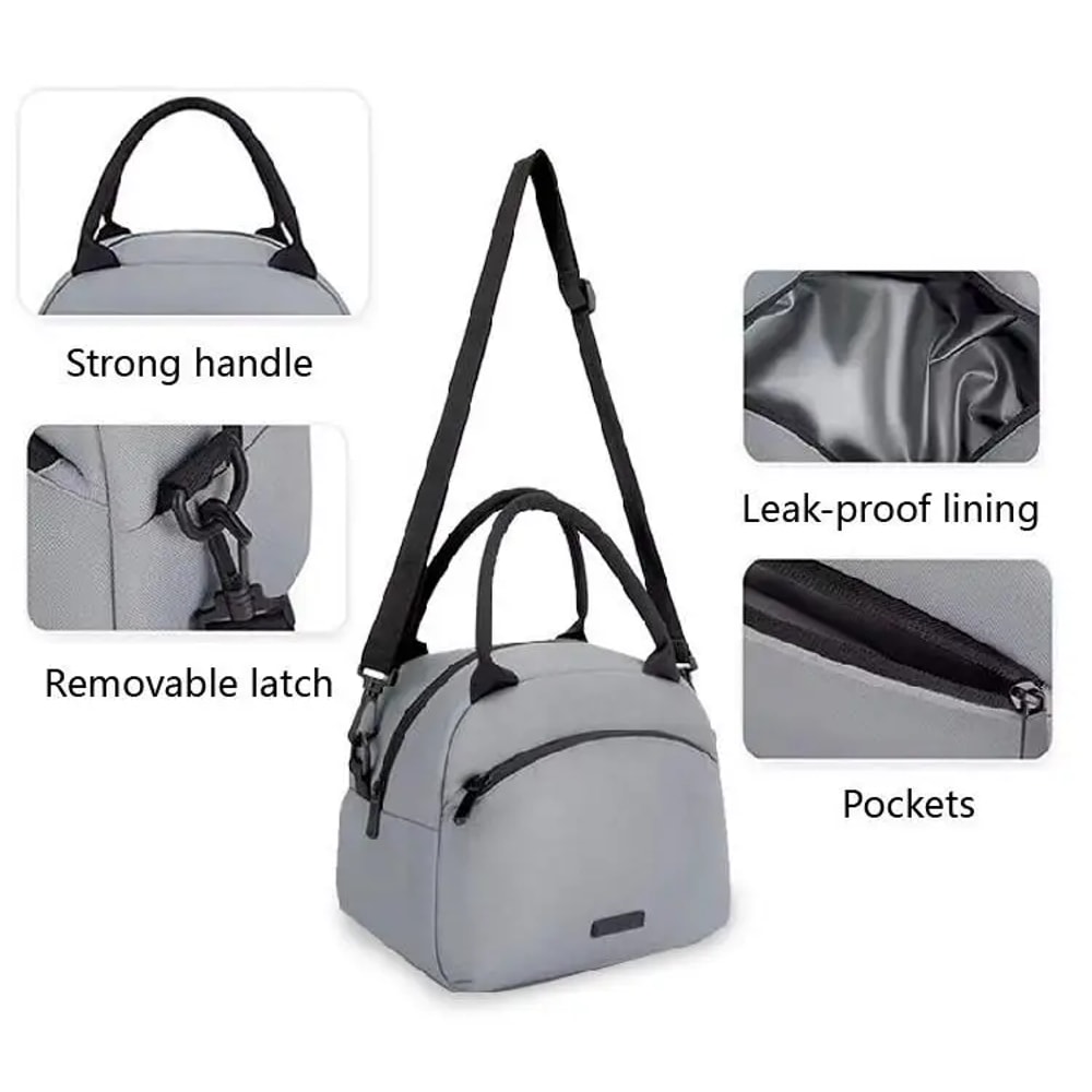 Durable Waterproof Lunch Bag, Insulated Thermal Cooler for Outdoor Camping, Office Meal Storage Box