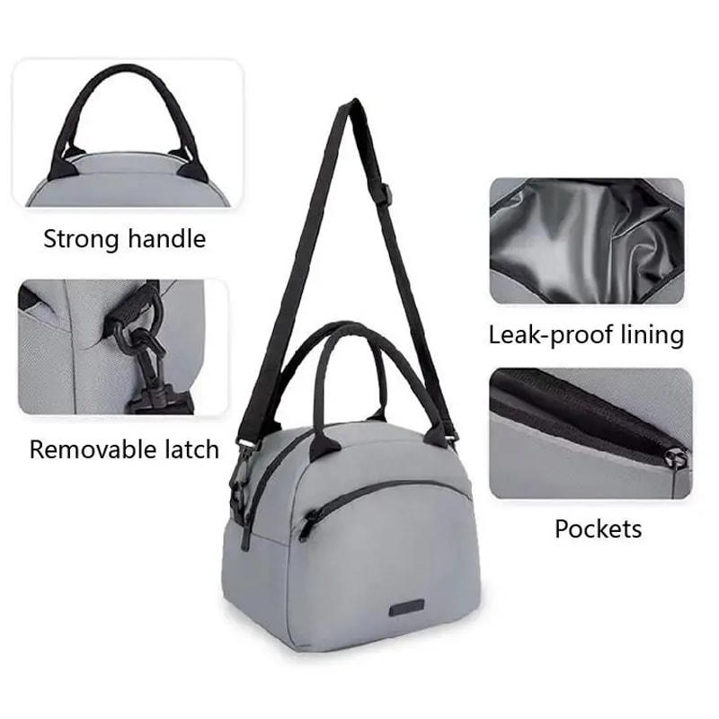 Durable Waterproof Lunch Bag, Insulated Thermal Cooler for Outdoor Camping, Office Meal Storage Box