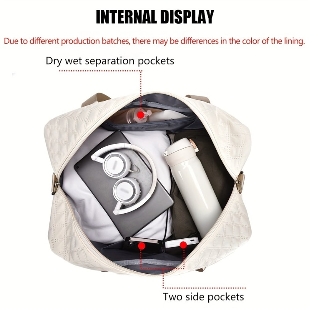 Large Capacity Travel Duffle Bag Lightweight Gym Tote Bags Shoulder Overnight Bag 1