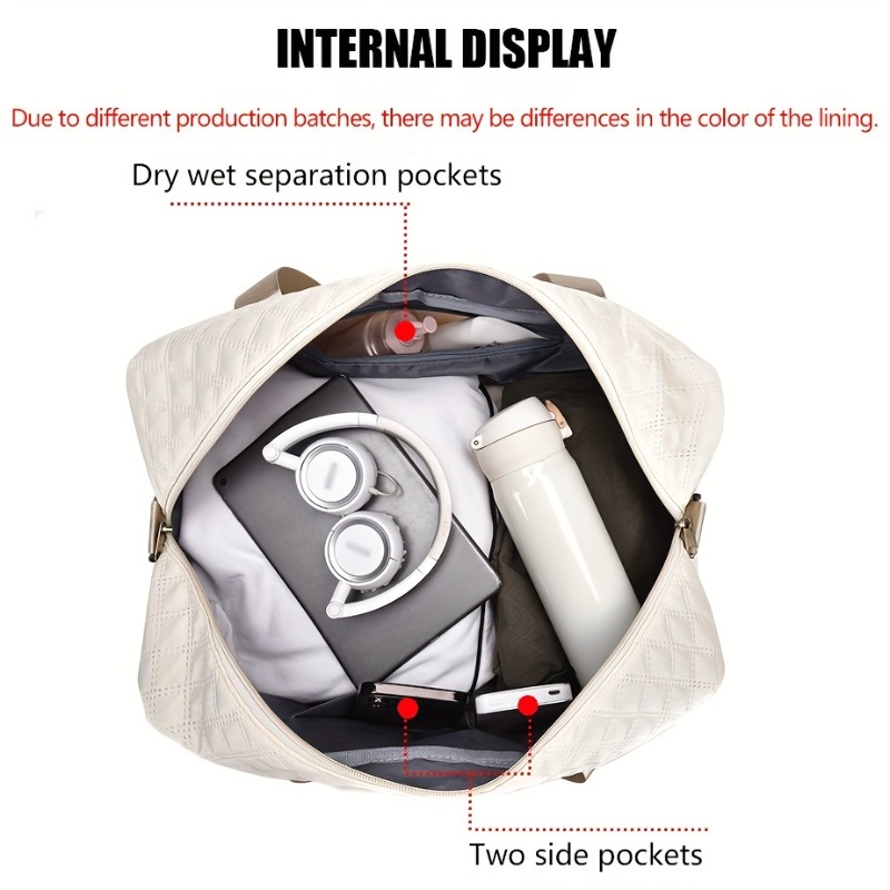 Large Capacity Travel Duffle Bag Lightweight Gym Tote Bags Shoulder Overnight Bag 1