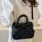 Stylish Daily Shoulder Crossbody Bag With Golden Hardware And Elegant Black Bow 1