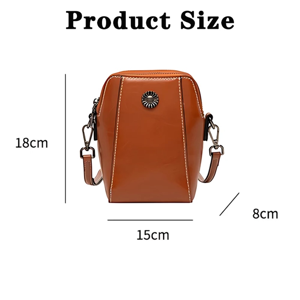 Fashion Leather Womens Bag Vertical Crossbody Mini Small Bag Single Shoulder Crossbody Bag Female 5