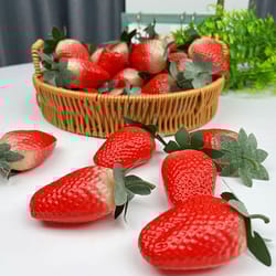artificial strawberries fake fruit for home party decor photography prop
