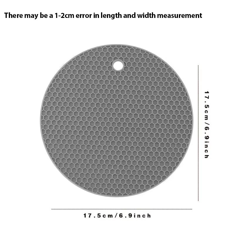 Heatresistant Silicone Anti Scalding Mat Pot Rack Anti Slip Circular Silicone Mat For Household Kit 2
