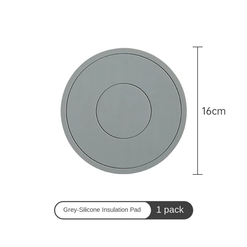 Thickened Silicone Coaster High Temperature Resistant Round Mat Microwave Oven Heat Insulation Plac 6