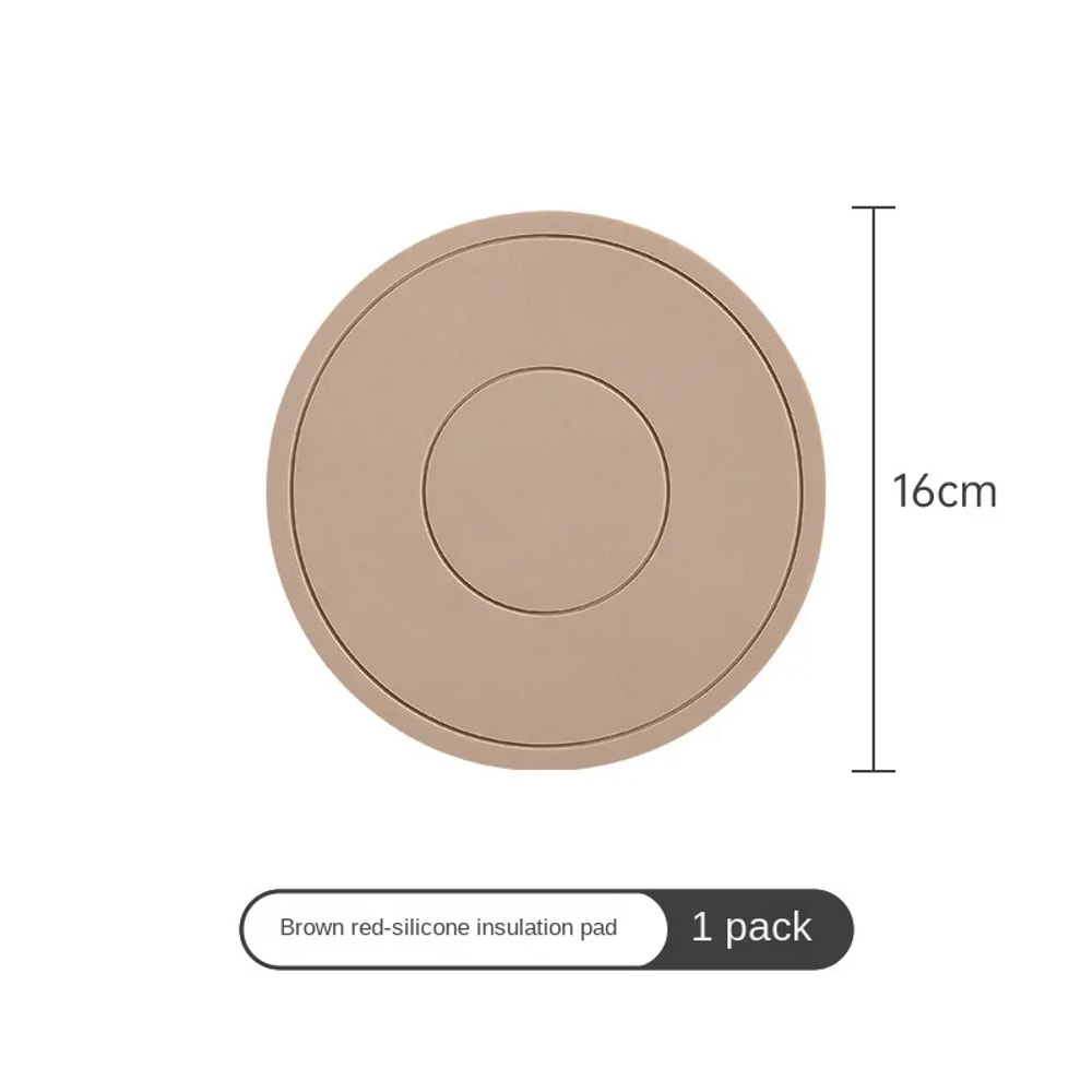 Thickened Silicone Coaster High Temperature Resistant Round Mat Microwave Oven Heat Insulation Plac 8