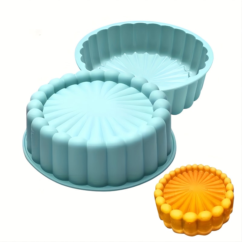 Sunflower Chicken Cake Mold Non Stick Silicone Fold Circular Cake Mold Baking Tool For Kitchen 5