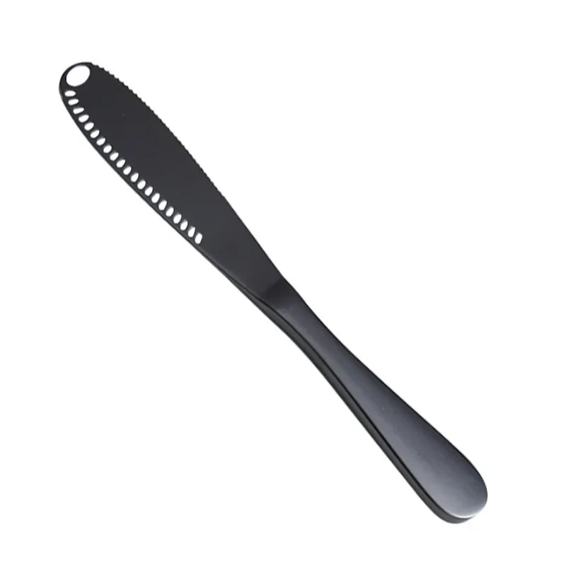 Stainless Steel Cheese Cutter Butter Knife With Holes Jam Knife Toast Cream Wipe Tool 8
