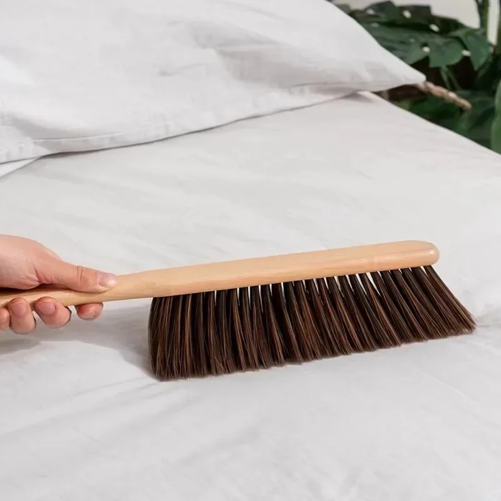 Coffee Powder Cleaning Brush With Natural Wood Handle Anti Static Desktop Bar Grinder Bed Sweeping 4