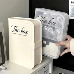 desktop cable organizer storage box for phone case, charger plugs, data cables, headphones, power cord management