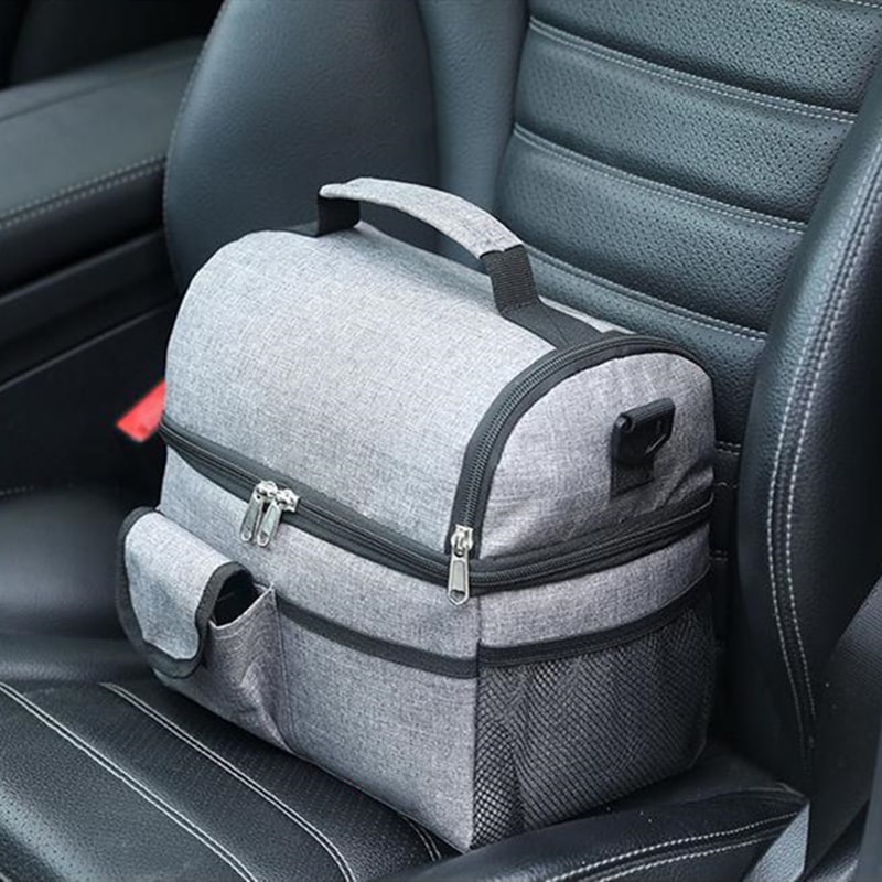 Durable Waterproof Portable Lunch Box Insulated Food Bag Office Cooler Camping Dinner Oxford Case 2