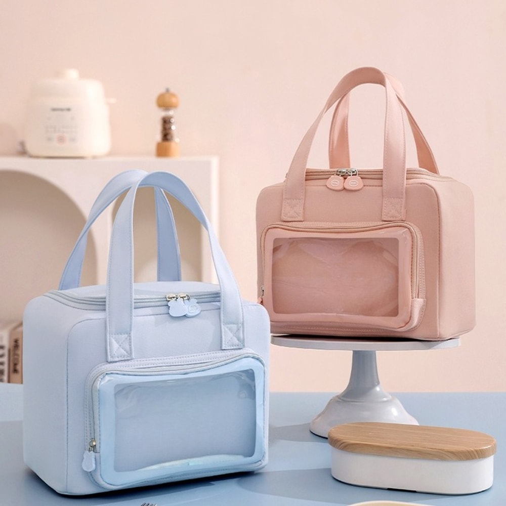 Portable Vacation Lunch Bag Cartoon Insulated Tote Large Capacity Student Lunch Box 0