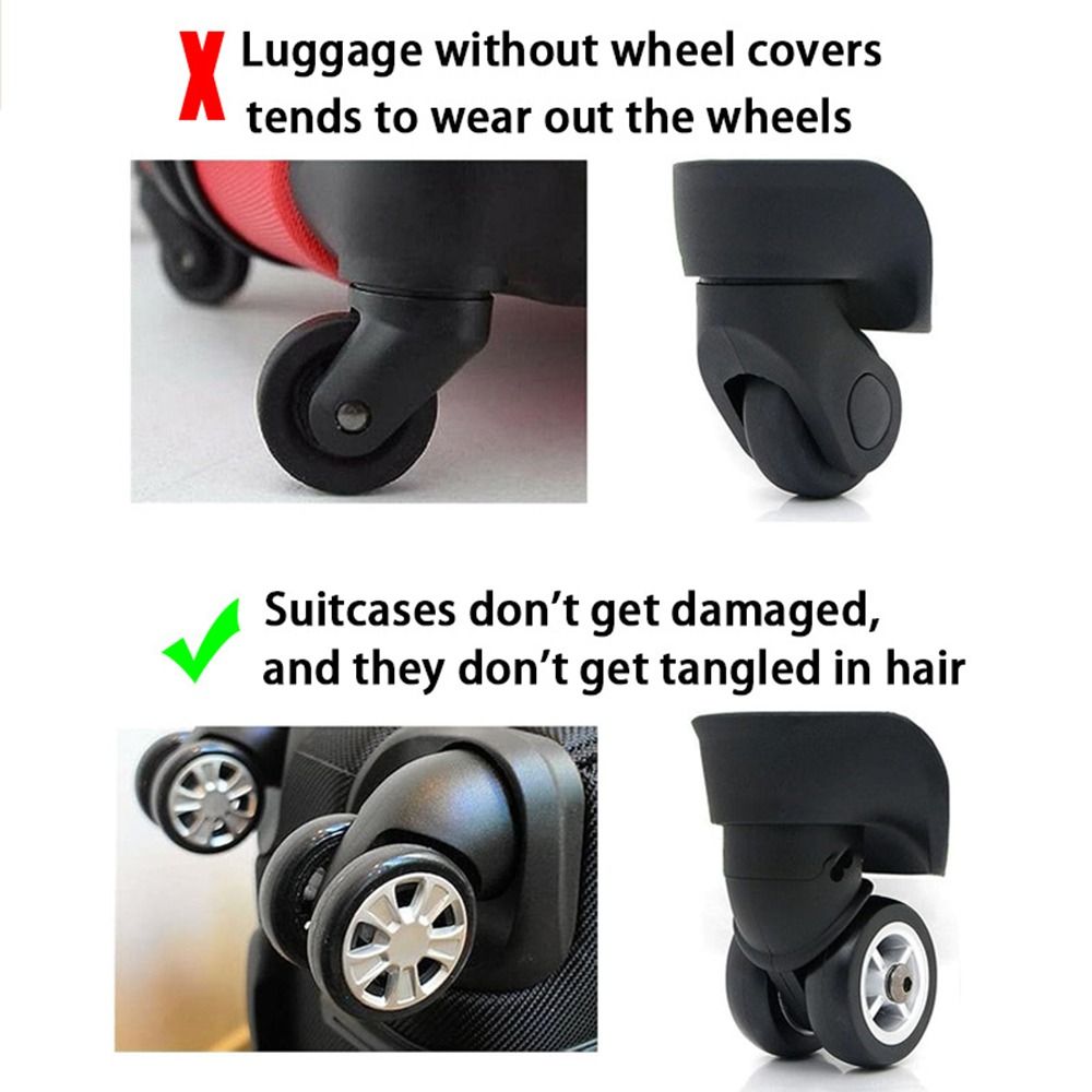Silicone Suitcase Wheels Protection, Travel Luggage Caster Shoes Cover
