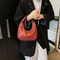 Small TopHandle Shoulder Bag For Women Classic Fashion Woven Embossed Hobo PU Leather Handbag 1