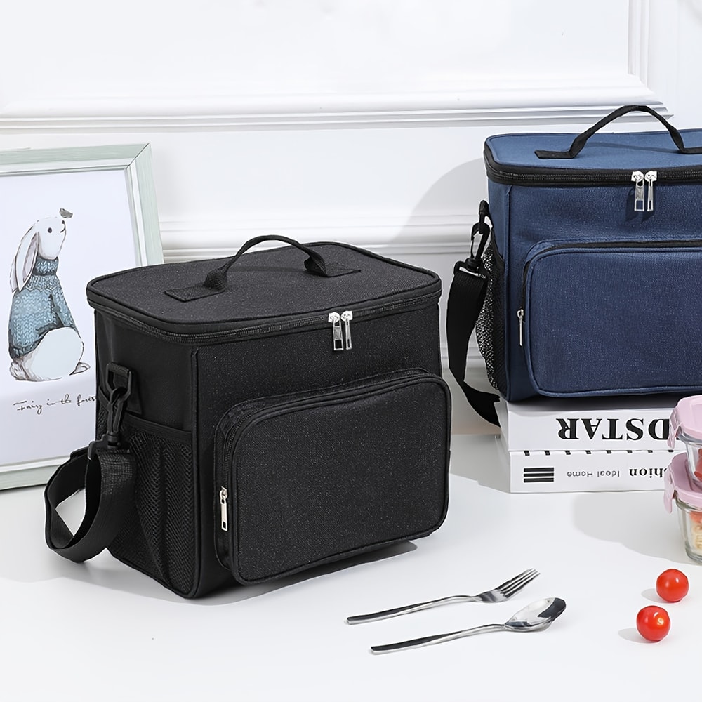 Large Insulated Lunch Bag Reusable Lunch Bags For Women Men With Adjustable Shoulder Strap 2