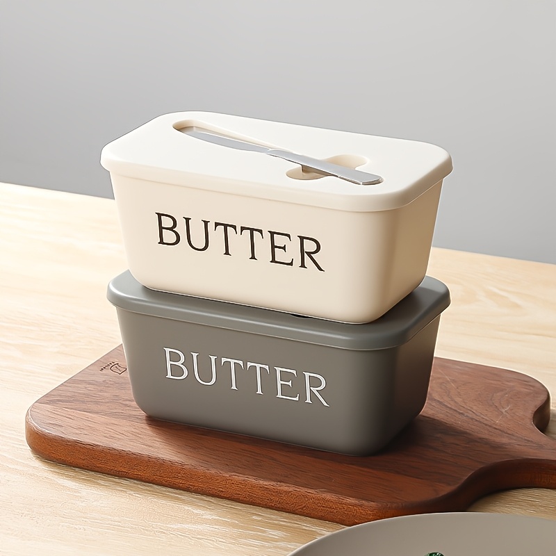 Simple Butter Container Box With Knife Restaurant Sealed Storage Box Butter Slicer Cheese Box With 1