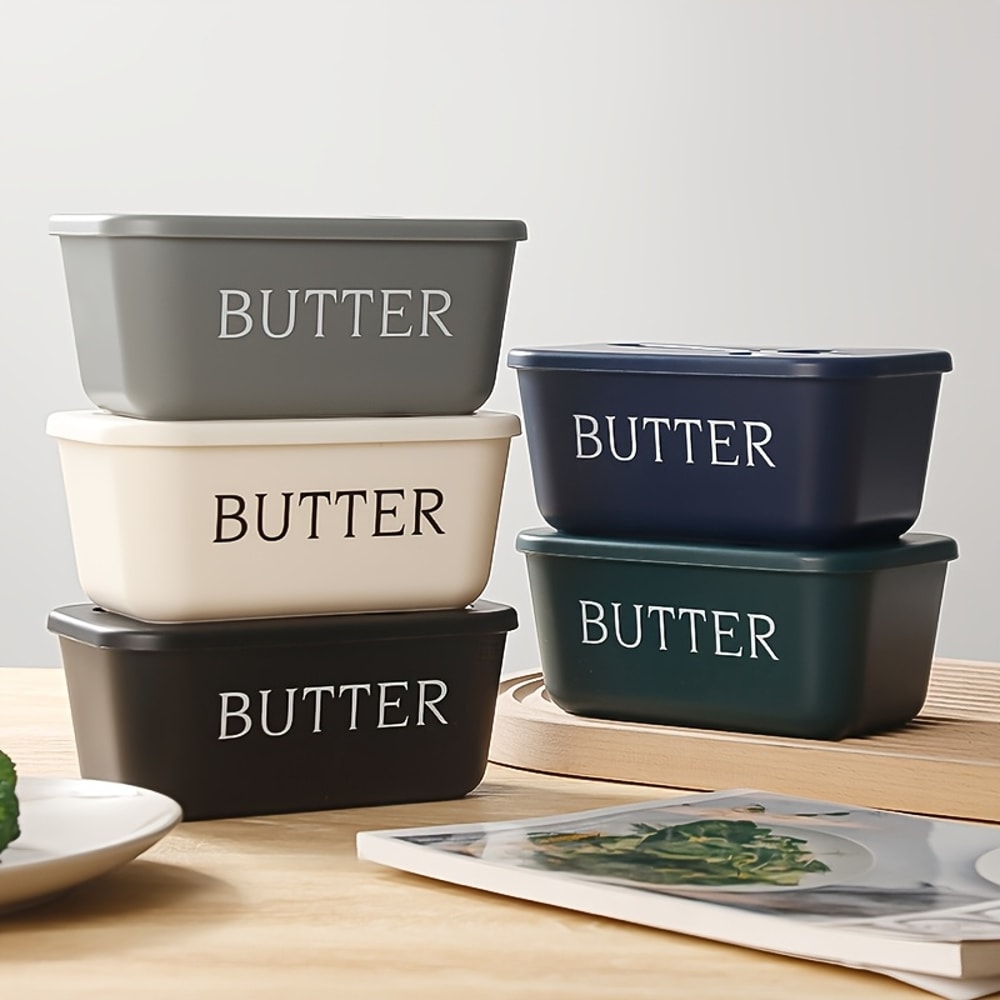 Simple Butter Container Box With Knife Restaurant Sealed Storage Box Butter Slicer Cheese Box With 2