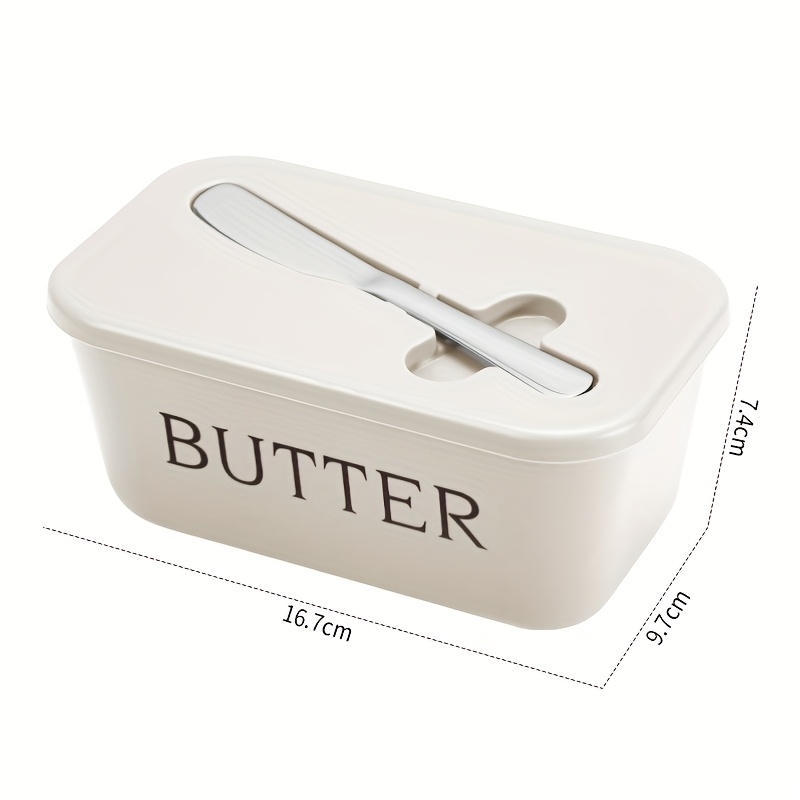 Simple Butter Container Box With Knife Restaurant Sealed Storage Box Butter Slicer Cheese Box With 5