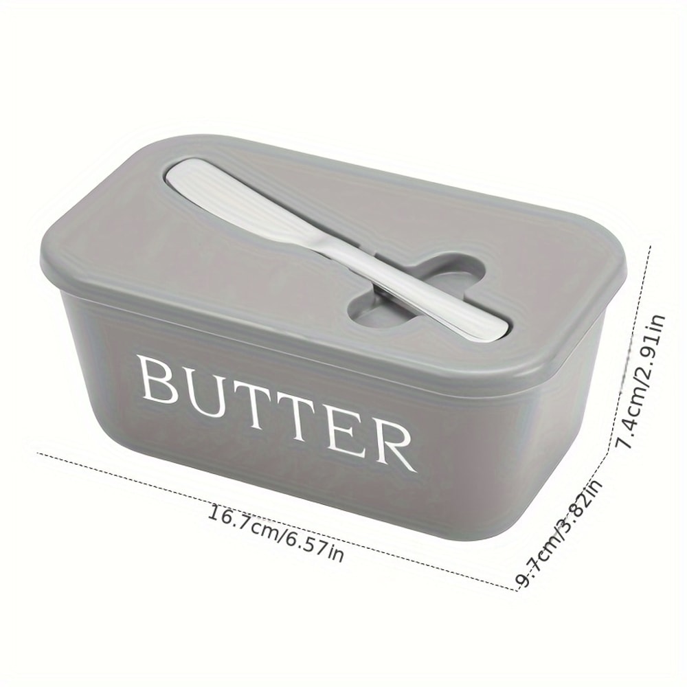 Simple Butter Container Box With Knife Restaurant Sealed Storage Box Butter Slicer Cheese Box With 6