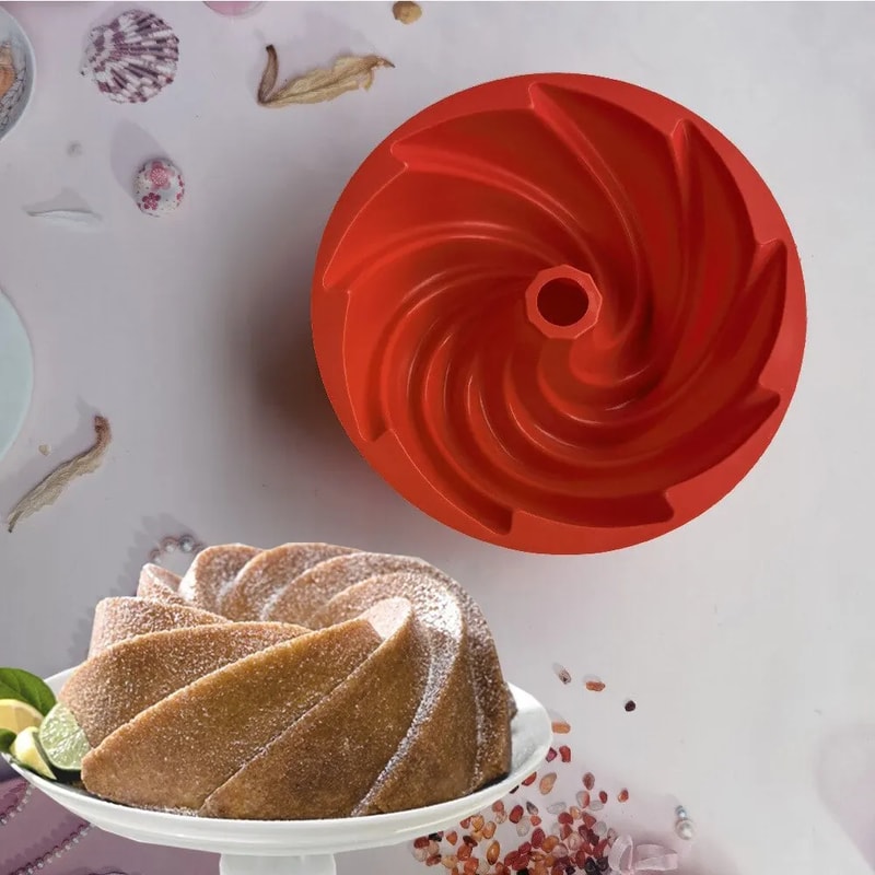 Large Hollow Round Cake Molds Silicone Bakeware, Non Stick Ice Cream Molds