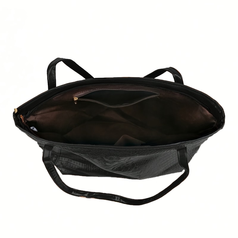 Retro Crocodile Pattern Womens Tote Bag Stylish Handbag Shoulder Bag Perfect For Work Commuting 4