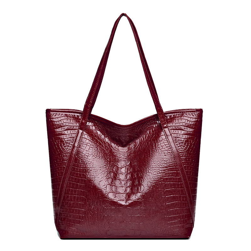 Retro Crocodile Pattern Womens Tote Bag Stylish Handbag Shoulder Bag Perfect For Work Commuting 7