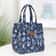 Brand New FloralPrinted Handbag Zippered Work Lunch Box With Aluminum Foil Insulation 0