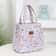 Brand New FloralPrinted Handbag Zippered Work Lunch Box With Aluminum Foil Insulation 8
