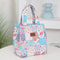 Brand New FloralPrinted Handbag Zippered Work Lunch Box With Aluminum Foil Insulation 9